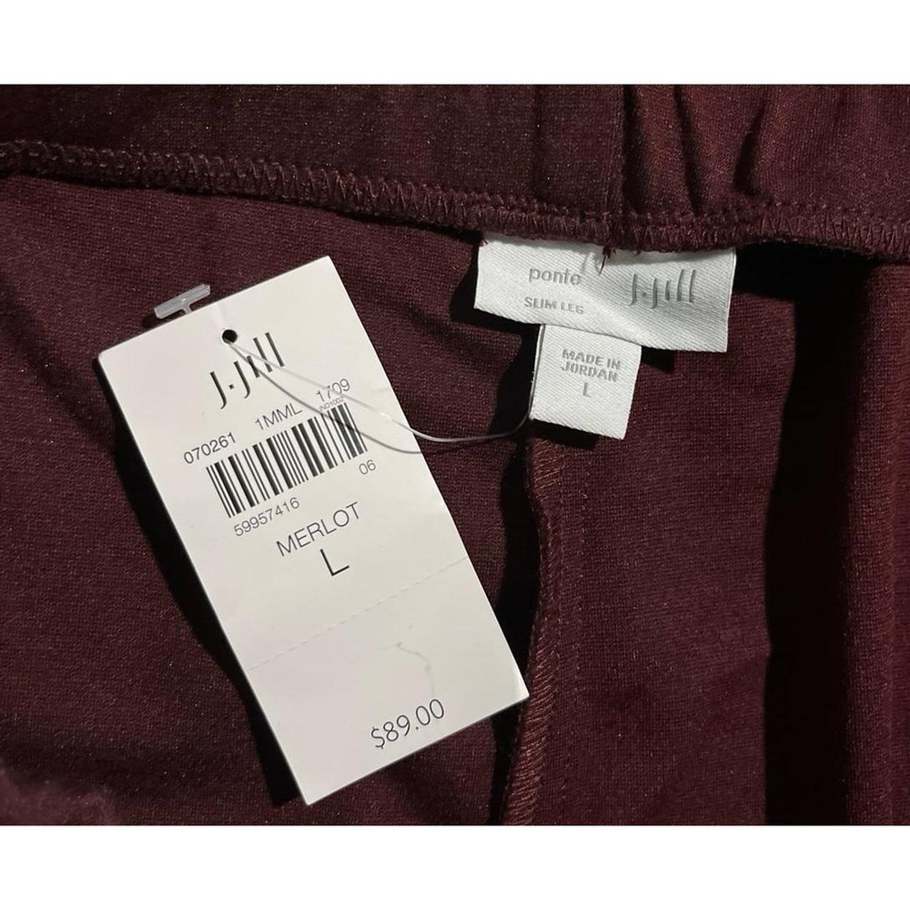 NWT J.Jill Ponte Slim Leg Pull On Business Work Career Stretch Casual Pants - Picture 5 of 6
